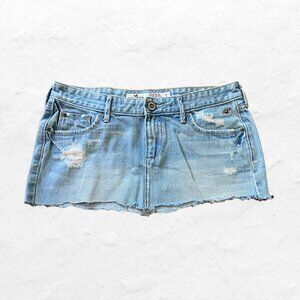 y2k hollister denim mini skirt